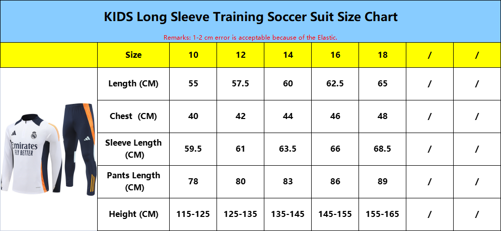 Kids Long Sleeve Training Suit